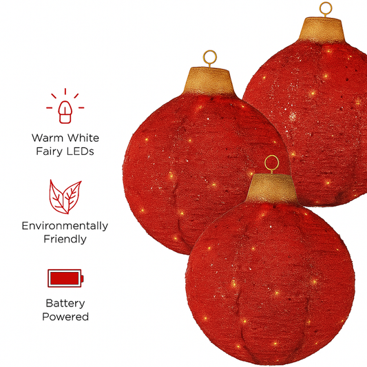 Velora™ Hanging LED Holiday Ornaments